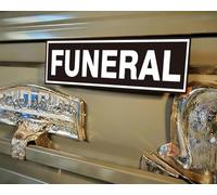 Funeral Car Magnets - Magnets for Funeral Procession | Funeral Bumper Decals | 11" x 3.5" | 5pcs