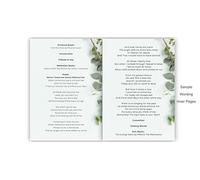 Funeral Order of Service 4 Page Personalised Memorial Programs - Full Colour Printed (50)