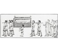 Funeral procession of Edward the Confessor from the Bayeux tapestry. Edward the Confessor c. 1003/1005 - 1066. Anglo-Saxon king of England. From Everday Life in Anglo-Saxon Viking and Norman Times