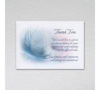 Funeral Thank You Cards with Envelopes, A6 non-folded postcard design with thoughtful wording thanking for support and sympathy: Feather Funeral Thank You Card Pack (Pack of 20 without Envelopes)