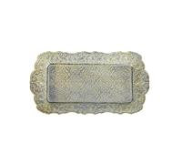 Funerom Vintage 31 x 16.5 cm Jewelry Tray Decorative Tray Galvanized Metal Tray