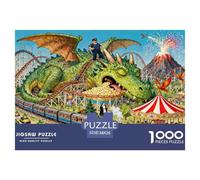 Funfair Built on Sleeping Dragon Wooden Jigsaw Puzzle Waterproof 1000 Piece Puzzles for Adults Fun Home Decoration