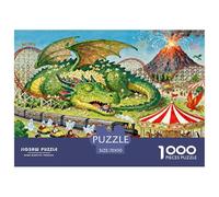 Funfair Built on Sleeping Dragon Wooden Jigsaw Puzzle Waterproof 1000 Piece Puzzles for Adults Gifts Challenging And Brainteasing Home Decoration