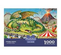 Funfair Built on Sleeping Dragon Wooden Jigsaw Puzzle Waterproof 1000 Piece Puzzles for Adults Gifts Fun Educational Games