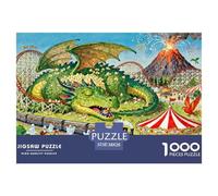 Funfair Built on Sleeping Dragon Wooden Jigsaw Puzzle Waterproof 1000 Piece Puzzles for Adults Gifts Fun Educational Games