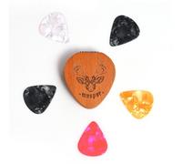 FUNFANG Guitar picks for electric guitar Guitar plectrum Guitar picks Guitar picks for acoustic guitar Plectrum guitar picks Muspor MX0379D 5pcs Mahogany Guitar Picks with Organizer Storage Box