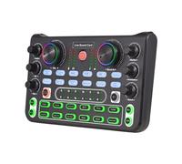 FUNFANG streaming accessories sound card mixer Live Sound Card Live Sound Card Audio Mixer Recording Desktop Singing DC 5V 44.1KHz Noise Reduction for Streaming Podcasting Gaming Recording Soundboard