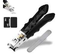 Funfany Orthoclip a Surgical-Grade Custom Nail Clipper Set Graddi Orthoclip Wide-Mouth Bite, Splash-Proof Design, Double Configuration of Oblique and Flat Mouth for Thick Nails (1 * Flat)