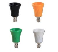 Funfob 1 Set Pressure Washer Nozzle Guard Power Washer Nozzle Tips with Protector Holder Stainless Steel + Plastic