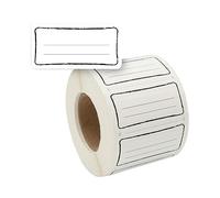 Funfob 60x30mm Easy-to-Remove Stickers are Suitable for Jam Jars, Freezers, Food Containers, Waterproof Labels and Stickers Easy to Use White