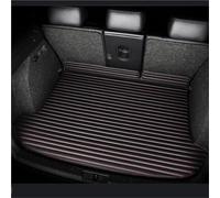 FUNFOB Car Boot Liners Striped Pu Leather Custom Full Coverage Car Trunk Mat For Mercedes For Benz For EQA For EQB For EQC For EQE 2022 2023 Boot Liner(A Black red)