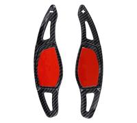FUNFOB Car Interior Mouldings 1 Pair Car Steering Wheel Shift Paddle Shifter Extension for R8 RS3 RS4 RS5 for TT RS RS Q3 RS Q8 Interior Decoration(Carbon Black)
