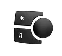 FUNFOB Car Interior Mouldings 3Pcs/Set Car Console Multimedia Knob Switch Button Cover Sticker For Mercedes For Benz A B Class CLA GLA W176 W246 C117 W117 X156 Interior Decoration(A Black)
