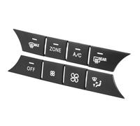 FUNFOB Car Interior Mouldings Car Console AC Air Conditioning AUTO Volume Buttons Sequins Cover Stickers Trim For Mercedes For Benz C E CLS GLK Class W204 W212 Interior Decoration(Black ZONE)