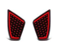 FUNFOB Car Rear Light Assemblies Rear Bumper Reflector Lights For Subaru For Crosstrek 2023 2024 2025 LED Brake Warning Dynamic Turn Signal Lamps 12V Tail Light Lamp Lens(Red Shell A)