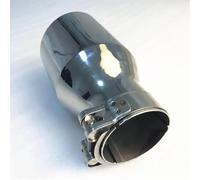 FUNFOB Exhaust Tip Muffler Modified Tail Pipe Stainless Steel Silver Large Caliber 114 Universal Tail Throat Oblique Exhaust Head Slight Car End Pipes(76MM IN-101MM OUT)