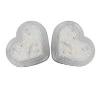 FUNFOB Wing Mirror Indicator 2PCS Red Heart Shaped Side Marker Turn Signal 12V Accessory LED Light FOR Cars Vans Trucks Trailers Dynamic Turn Signal(WHITE)