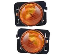 FUNFOB Wing Mirror Indicator Car Front Side Marker Lights Turn Signal Lamp Left Right For Jeep For Wrangler For JK 2007-2018 55078145AA 55078144AA Dynamic Turn Signal(1pair)