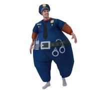 FUNFOCUS Inflatable Police Costume Adult Police Costumes Blow Up Funny sumo Suit for Men Women Halloween Party