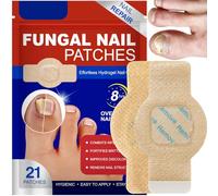 Fungal Nail Patches 21Pcs,Nail Repair Patches, Fungal Nails Remedy Patche, Antifungal Treatment, Multi-Purpose Toenail Repair Pads, Nails Fungus Treatment For Toenail