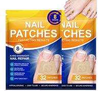 Fungal Nail Patches, Fungal Nail Treatment Patches, Fungal Nail Patche for Toenails - Overnight Repair Fungus Nail Treatment - 8-Hour Nighttime Renewal (64Pcs)