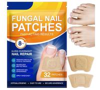 Fungal Nail Patches Overnight 32 Pack Extra-Strength for Toenail & Fingernail - Fast-Acting Breathable Comfort to Discolouration & Thick Nails, 8-Hour Night Application for Healthier