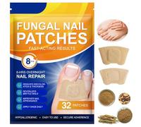 Fungal Nail Patches Overnight, 32 Pcs Extra-Strength for Toenail and Fingernail - 8-Hour Nighttime Revitalising Patches with Natural Plant Extracts for Healthier, Clearer Nails