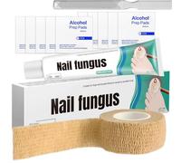 Fungal Nail Treatment Cream Kit, Strong Antifungal Nails Polish Cream With Elastic Bandage & Nail File, For Both Fingernails And Toenails,Improve & Repair For Thick Cracked Discolored Nails
