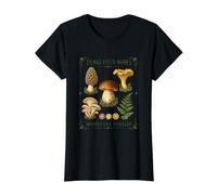Fungi Field Notes Woodland Forager Value Graphic T-Shirt, Women, Black, L