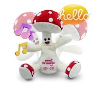 FUNGI Frankie Interactive Plush Toy with Sounds, Repeat What You Say Talking Toys, Musical Dancing Plushie Mushroom, Early Development Activity Toy, Gift for Kids Toys for Ages 3+, White & Red