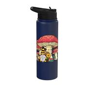 Fungi Mushroom Garden Nature Lover Gnome Stainless Steel Insulated Water Bottle