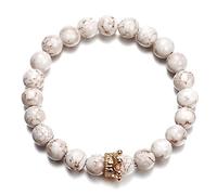 FUNGTN Imperial Crown Bead Bracelet King Queen Luxury Charm Couple Jewelry Xmas Gift for Women Men,B