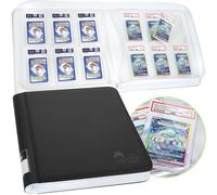 FunGuys Graded Card Binder - 60 PSA Slab Holder, 6 Pocket Card Storage, PSA Slab Graded Display Case Album, Zipper Card Collection Binder, Yugioh & MTG Binder