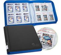 FunGuys Graded Card Binder - 60 PSA Slab Holder, 6 Pocket Card Storage, PSA Slab Graded Display Case Album, Zipper Card Collection Binder, Yugioh & MTG Binder