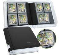FunGuys Toploader Binder, Trading Card Binder Storage,128 4 Pocket Top Loader Pokemon Binder, Card Collection for Yugioh, MTG, TCG, Card Folders for Trading Cards