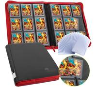 FunGuys Toploader Binder, Trading Card Binder Storage, 252 9 Pocket Top Loader Pokemon Binder, Card Collection for Yugioh, MTG, TCG, Card Folders for Trading Cards