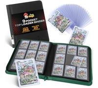 FunGuys Toploader Binder, Trading Card Binder Storage, 252 9 Pocket Top Loader Pokemon Binder, Card Collection for Yugioh, MTG, TCG, Card Folders for Trading Cards