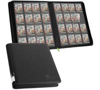 FunGuys Trading Card Binder, 16 Pocket, 1024 Side Loading Sports Card Collection Binder for Yugioh, MTG, TCG