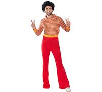 Funidelia | 70s Costume for man Disco Music, Abba, Bee Gees, Decades - Costume for adults accessory fancy dress & props for Halloween, carnival & parties - Size M - Orange