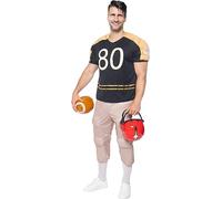 Funidelia American Football Muscle Costume for man Rugby Quarterback American Football Professions - Costume for adults accessory fancy dress & props for Halloween carnival & parties - Size XL