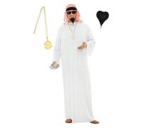 Funidelia Arab Costume for Men with accessories, Sheikh Suit for Adult, Carnival, Halloween and Hen and stag do Costumes - Size L
