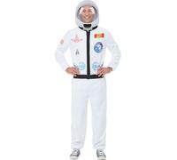 Funidelia | Astronaut Costume with Helmet for man Spaceman, Space, Moon, Professions - Costume for adults accessory fancy dress & props for Halloween, carnival & parties - Size L - White
