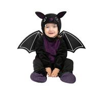 Funidelia Bat Costume for Baby with jumpsuit, hat, wings and foot covers, Animal Outfit for Newborn, Carnival, Halloween and Party Costumes - Size 6-12 months