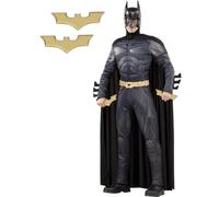 Funidelia | Batman costume with batarangs for man The Dark Knight, Superheroes, DC Comics - Costume for adults accessory fancy dress & props for Halloween, carnival & parties - Size S - Black