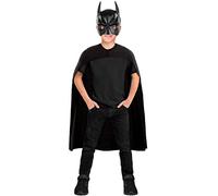 Funidelia | Batman Mask and Cape Kit for boy The Dark Knight, Superheroes - Costume for kids accessory fancy dress & props for Halloween, carnival & parties - Black