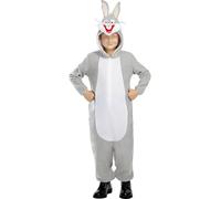 Funidelia | Bugs Bunny Costume - Looney Tunes for boys & girls Costumes for kids, accessory fancy dress & props for Halloween, carnival & parties - Size 7-9 years - Grey/Silver