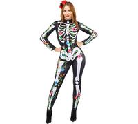 Funidelia | Catrina Skeleton Costume Day of the Dead for woman Sugar skull & Halloween - Costume for adults accessory fancy dress & props for Halloween, carnival & parties - Size XS