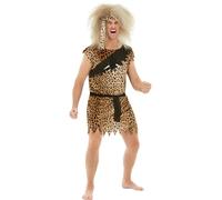 Funidelia | Caveman costume for man Caveman, Stone Age, Caveman, Prehistoric - Costume for adults accessory fancy dress & props for Halloween, carnival & parties - Size M - Brown