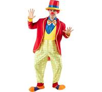 Funidelia | Clown Costume for man Clowns, Circus, Funny - Costume for adults accessory fancy dress & props for Halloween, carnival & parties - Red