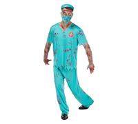 Funidelia Costume of Zombie Surgeon for Men, Includes Pants, T-Shirt, Cap and Mask, Living Dead - Outfit for Adults for Parties, Carnival and Halloween - Size XL